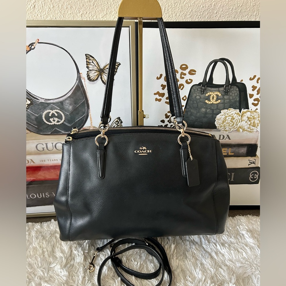 Coach Black Quilted Leather Shoulder Bag